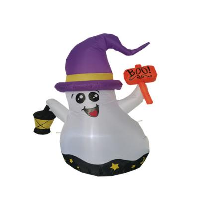 China Beautiful Lovely Outdoor Inflatable Ghost With Element LED Inflatable Hat Halloween Decoration Inflatable Elf Ghost Favorable Price for sale