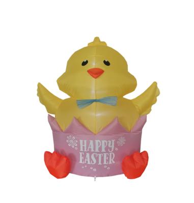 China Hot Sale High Quality Easter Chick Built-In Led Lights In Lovely Low Price Inflatable The Egg To Blow Up Yard Decoration for sale