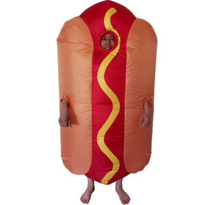 China Funny Vintage Bread Hot Dog Doll Modeling Inflatable Hot Dog Costume Performance Props Party Supplies Inflatable Adult Costume for sale