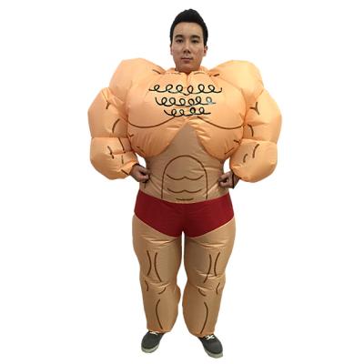 China High quality super interesting inflatable muscle men costume indoor strong men and outdoor adult costume for sale