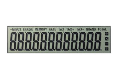 China Monochrome TN LCD Display Screen High Resolution Alphanumeric For Calculator for sale