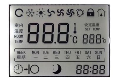 China Zebra Connector Custom LCD Display / TN HTN LCD Display Module For Thermostat for sale