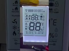 Transparent HTN LCD Panel Monochrome Segment LCD Display For Thermostat