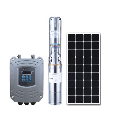 China High efficiency 48V 3 inch DC motor china solar submersible water pump for irrigation for sale