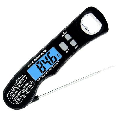 China Newest Kitchen Thermometers CH-112 Instant Read BBQ Thermometer IP66 Waterproof Folding Probe with Gravity Sensor Rotating Screen Meat Thermometer for sale