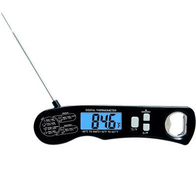 China Set Alarm Temp. CH-112 Blue Backlight Thermometer With Alarm Function Foldable Cook Meat Grill Thermometer for sale