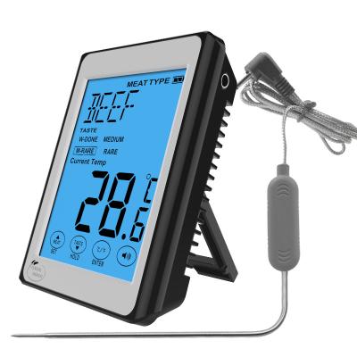 China CH-210 Large Folding LCD Display Digital Cooking Thermometer Stainless Food Meat Smoker Oven Kitchen BBQ Grill Thermometer for sale