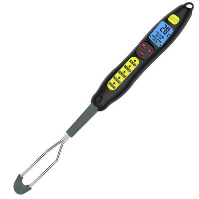 China Hot Selling Preset Alarm CH-205 Instant Read Temperature LCD BBQ Display Meat Fork Thermometer for sale