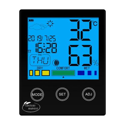 China Temperature/Humidity/Calendar/Clock/Week/Time Touch Button Multifundtion Electronic Thermometer Alarm CH-909 and Humidity Controller for sale