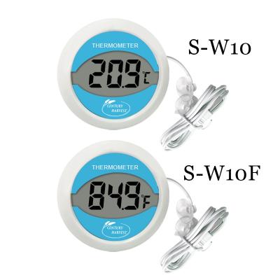 China S-W10 Round Household Digital Temperature Meter ABS+HD LCD Display Magnet Indoor Fridge Thermometer for sale