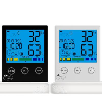 China Temperature/Humidity/Calendar/Alarm/Clock Week/Weather Weather CH-909 Digital Weather Station Table Clock Temperature and Humidity Radio Electronic Household Thermometer for sale