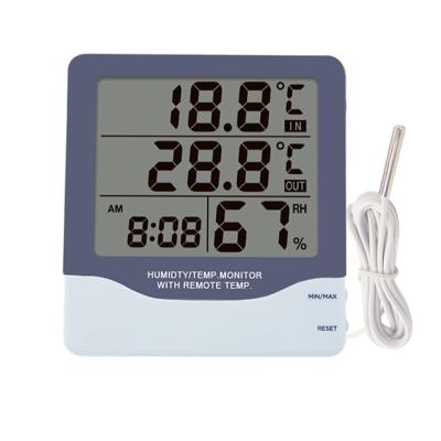 China CH-928 ABS Temperature Meter Humidity Sensor Alarm Household Weather Station Thermometer for sale