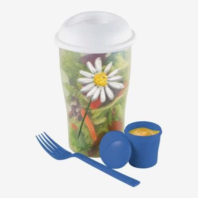 China Disposable Cheap Salad Shaker Cup With Forks Price Sets With OEM Printing Factory Sale for sale