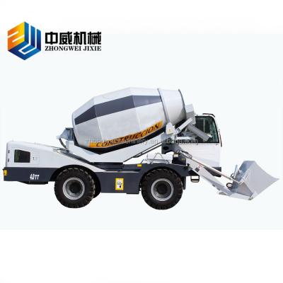 China Zhongwei Brand Self Loading Concrete Mixer For Sale 4.0cbm for sale