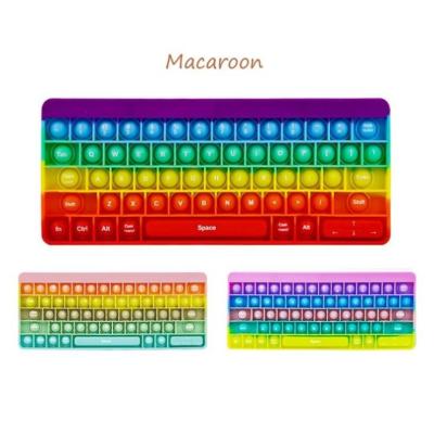 China Relieve Bubble Desktop Keyboard Toy Pops Popper Keyboard For New Creative Children's Stress Stress Keyboard Toy Pops Rainbow Stress Sensory Toy for sale