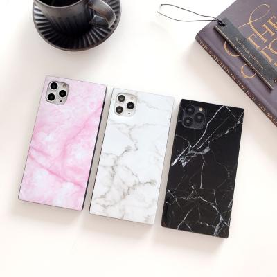 China Wholesale Square Design IMD Square Marble Mobile Phone Case For Iphone 13 pro X max XS XR XS max 12 11 pro max for sale