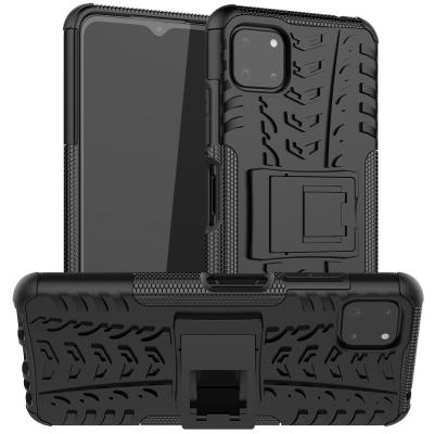 China Shine Color tpu Shine Tpu PC Hybrid Kickstand Armor Back Cover For Samsung Galaxy A22 5G Rugged Case for sale