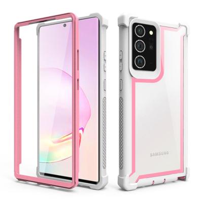 China Four Side Shockproof 3 In 1 Armor Airbag Shockproof Transparent Case For Samsung Galaxy Note 20 Shockproof Case for sale