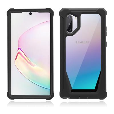 China Four Side Shockproof 3 In 1 Transparent Tpu PC Sky Case For Samsung Galaxy Note 10 Shockproof Armor Case for sale