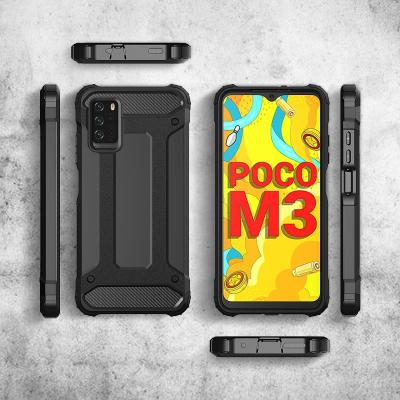 China Super Thin Rugged Shockproof Shockproof Armor Case Back Cover For Xiaomi Poco M3 for sale