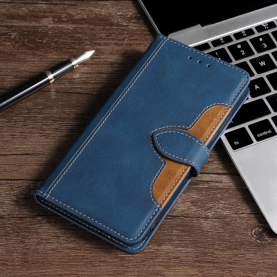 China Flip Wallet Leather Case For Xiaomi Poco X3 Wallet Flip Contrast Color Phone Case for sale