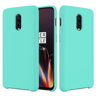 China Soft Touch Silicon Mobile Cell Phone Soft Silicon Back Cover For One Plus 6T Case for sale