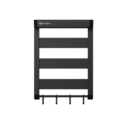 China Electric Heater Black Factory Direct Wholesale Wall Mounted Heated Hanger Towel Rail For Bathroom, Hotel for sale