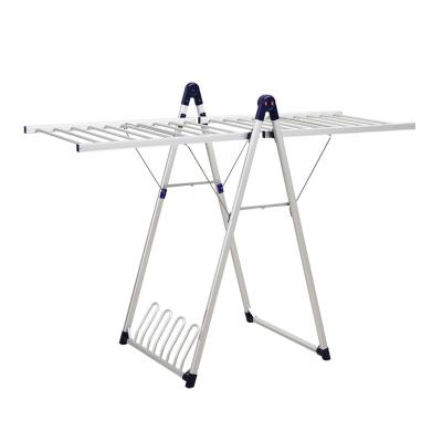 China Eco-friendly Household X-structure Foldable Design Gullwing Hanger Clothes Drying Rack For Barber, Flat for sale