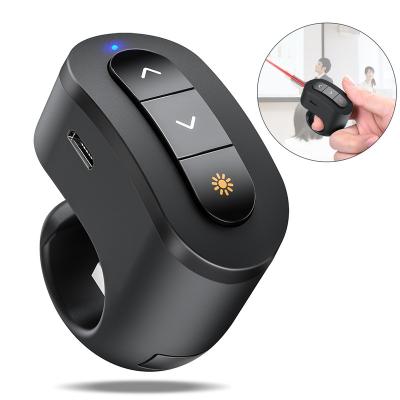 China PPT Presenter Finger Ring 2.4GHz Wireless Rechargeable Finger Ring Presentation Remote Control With Red Light Wireless Indicator For PowerPoint PPT Slide for sale