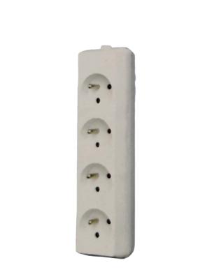 China Commercial 4 Outlets Extension socket  French socket  with children protection power extension socket for sale