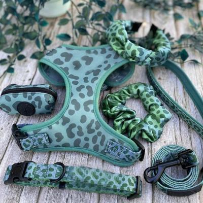 China Custom Dog Harness 2022Manufacturer Hot Selling Wholesale Custom Logo Design Printed Dog Harness Set Adjustable Reversible Dog Harness for sale