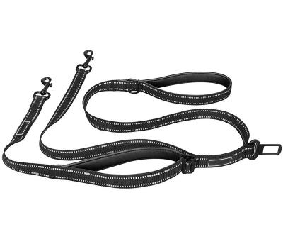 China Custom Made 3 in 1 Detachable Dog Leash Reflective Nylon Pet Dog Leash Car Seat Belt Dog Pet Belt Detachable Products Pet Supplies for sale