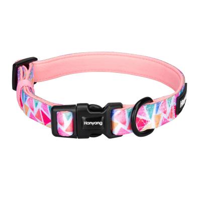 China Bestselling Amazon Pet Accessories Durable Sublimation Polyester Premium Soft Padded Custom Dog Collar for sale