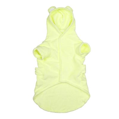 China Viable Wholesale Custom Super Absorben Pet Bathrobe Dog Towel Coat Dog Bathrobe for sale