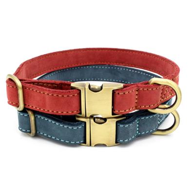 China High Quality Leather Personalized Dog Collar Pet Leather Dog Collar for sale