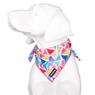 China Custom Cooling Lights Polyester Fabric Dog Bandana Personal Pattern Woven Label for sale