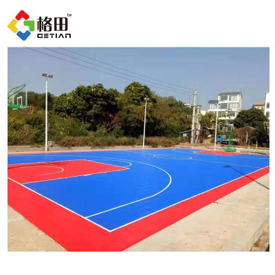 China Sports/muti-use high quality pp interlocking outdoor basketball surface, mobile basketball court construction cost for sale