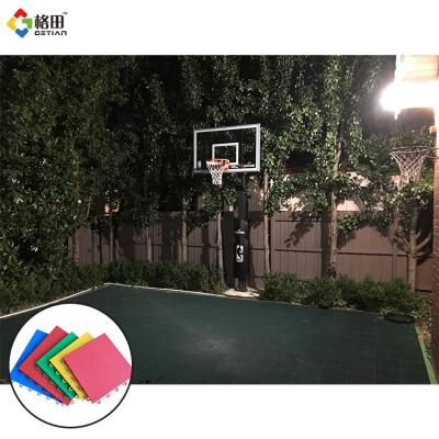 China Getian 2021 High Quality Environmentally Friendly Synthetic Sports Flooring Basketball Sports Court Flooring for sale