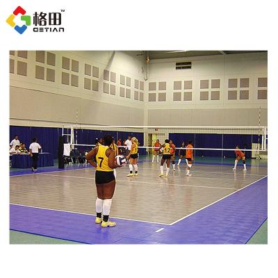 China Environmental Friendly Professional Interlocking Volleyball Mats , Standard Size Synthetic Volleyball Court Flooring for sale