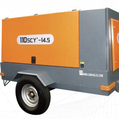 China 15bar 140kw Lubricated Screw Air Compressor 800cfm Air Compressor Portable Diesel Engine Compresor for sale