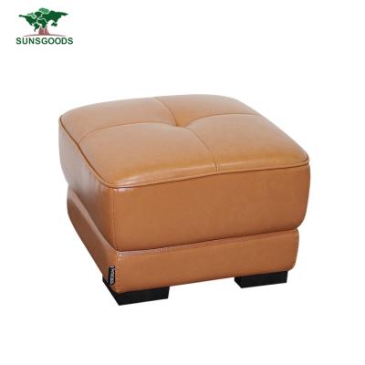 China (Other) Adjustable Genuine Leather Square Stool Leather, Stool Stool, Puff Stool for sale