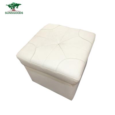 China (Size) adjustable high quality puff leather stool, modern stool, white stool for sale