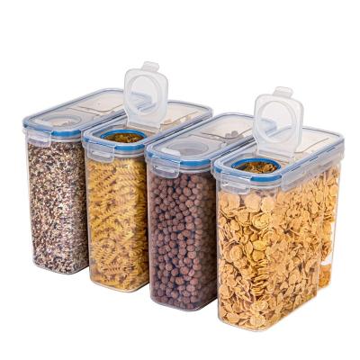 China Freshness Preservation 4pcs Pack Set 4L Cereal Containers BPA Free Food Storage Containers Airtight Kitchen Pantry Organization for sale