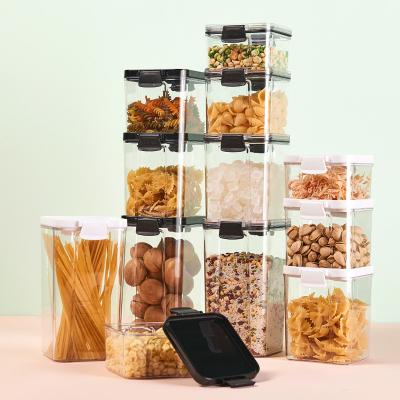 China High Freshness Preservation BPA Free Kitchen Pantry Organizer Food Storage Container Cereal Grain Plastic Storage Boxes for sale