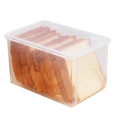 China BPA Free Plastic Freshness Preservation Household Food Storage Container Bread Holder Box With Lid for sale