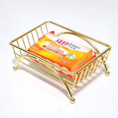 China Hot Selling Viable Metal Bathroom Toilet Soap Box Tray Rack Simple Standing Soap Holder for sale