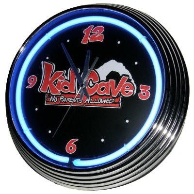 China Antique Style 15 Inch Mancave Clock Neon Clock Glass Neon Lamp Sign OEM Wall Clock China Neon Supplier for sale