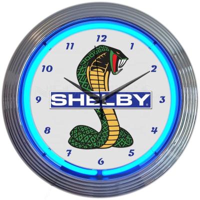 China Antique Style 15 Inch Round Shape SHELBY Clock Lighting Neon Wall Clocks From China Neon Manufacturer for sale