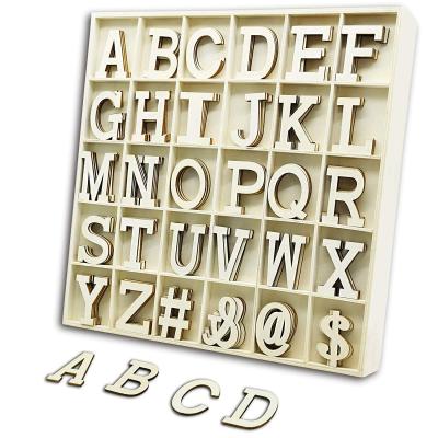 China Folk Home Decoration Art Learn Craft Wooden Letters With Storage Tray Set Large Wooden Letters for sale