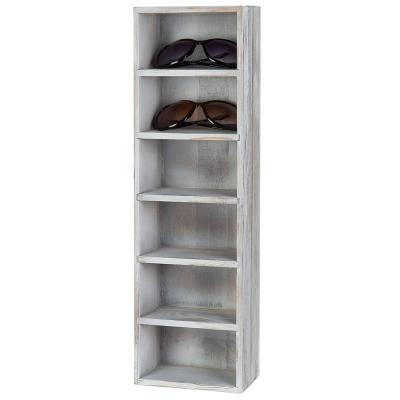 China Modern Rustic Sunglasses Showcases Wooden Wall Mounted Vertical Cabinet Rack Storage for sale